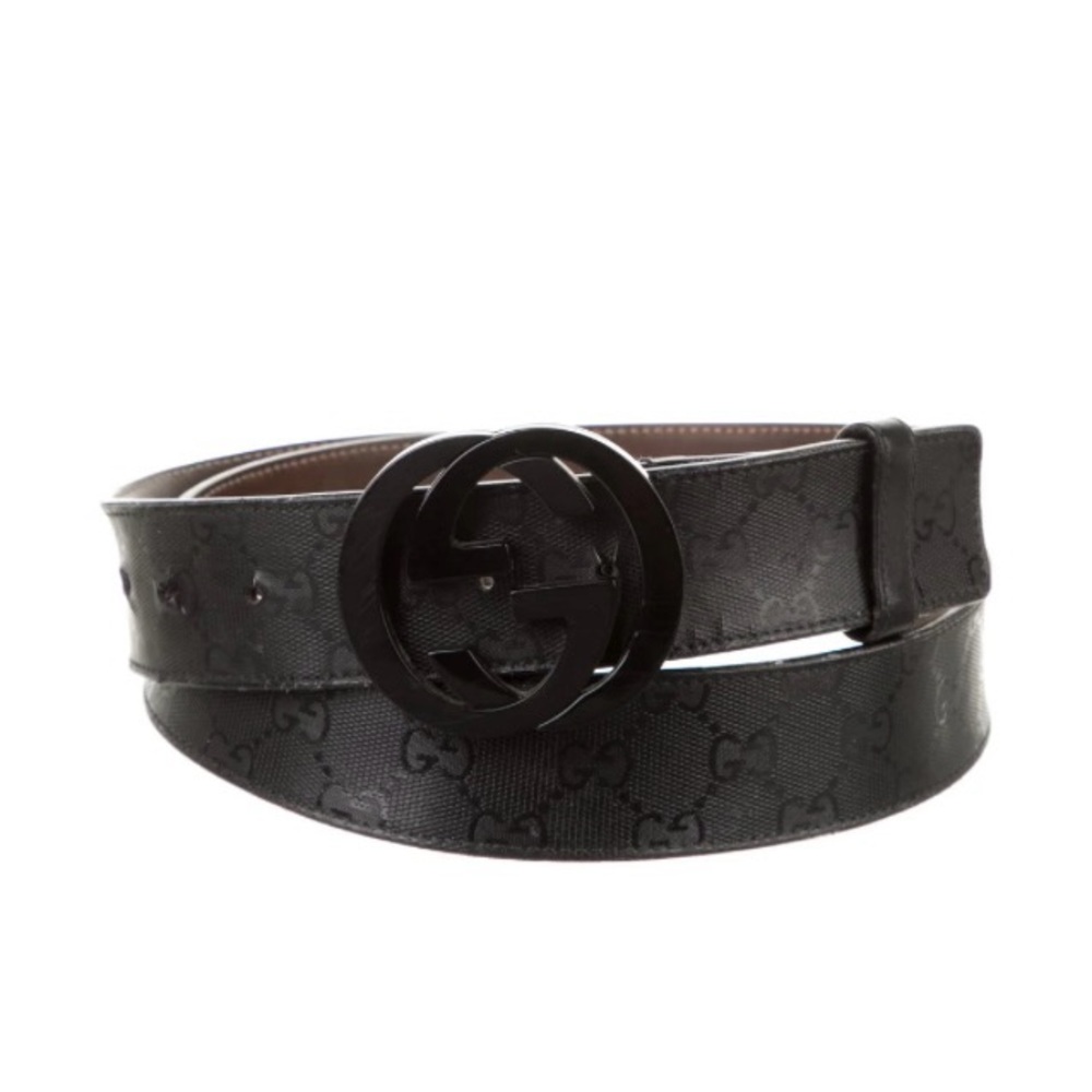 New! Gucci GG Leather Belt